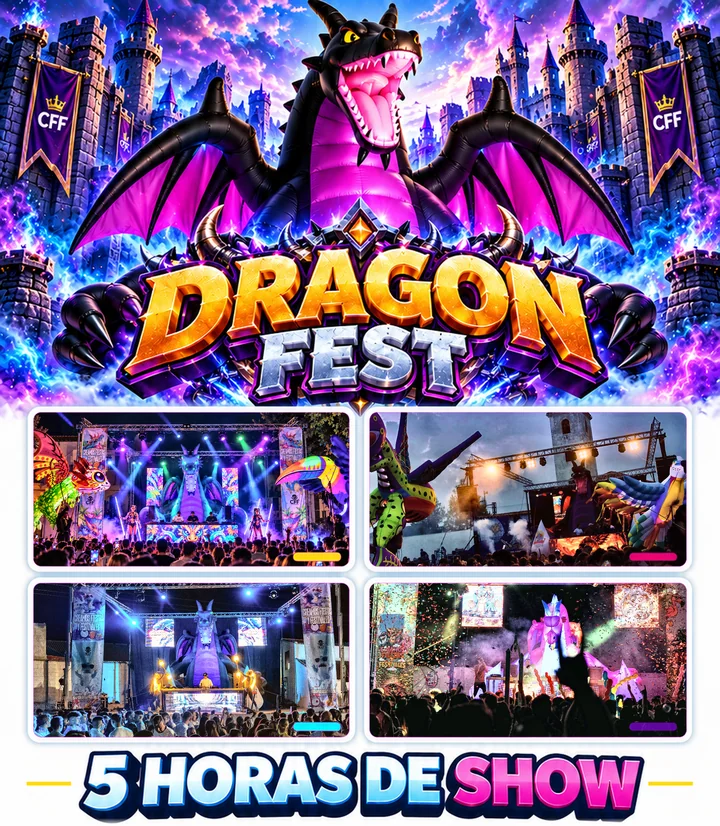 Dragon Fest: cartel con fotos reales del espectáculo. 5 horas de show.